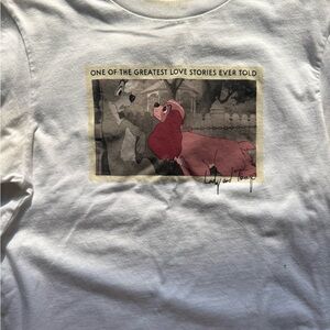 Uniqlo White Lady and the Tramp Graphic Tee